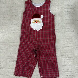 Cactus Red Plaid Santa Kids One Piece